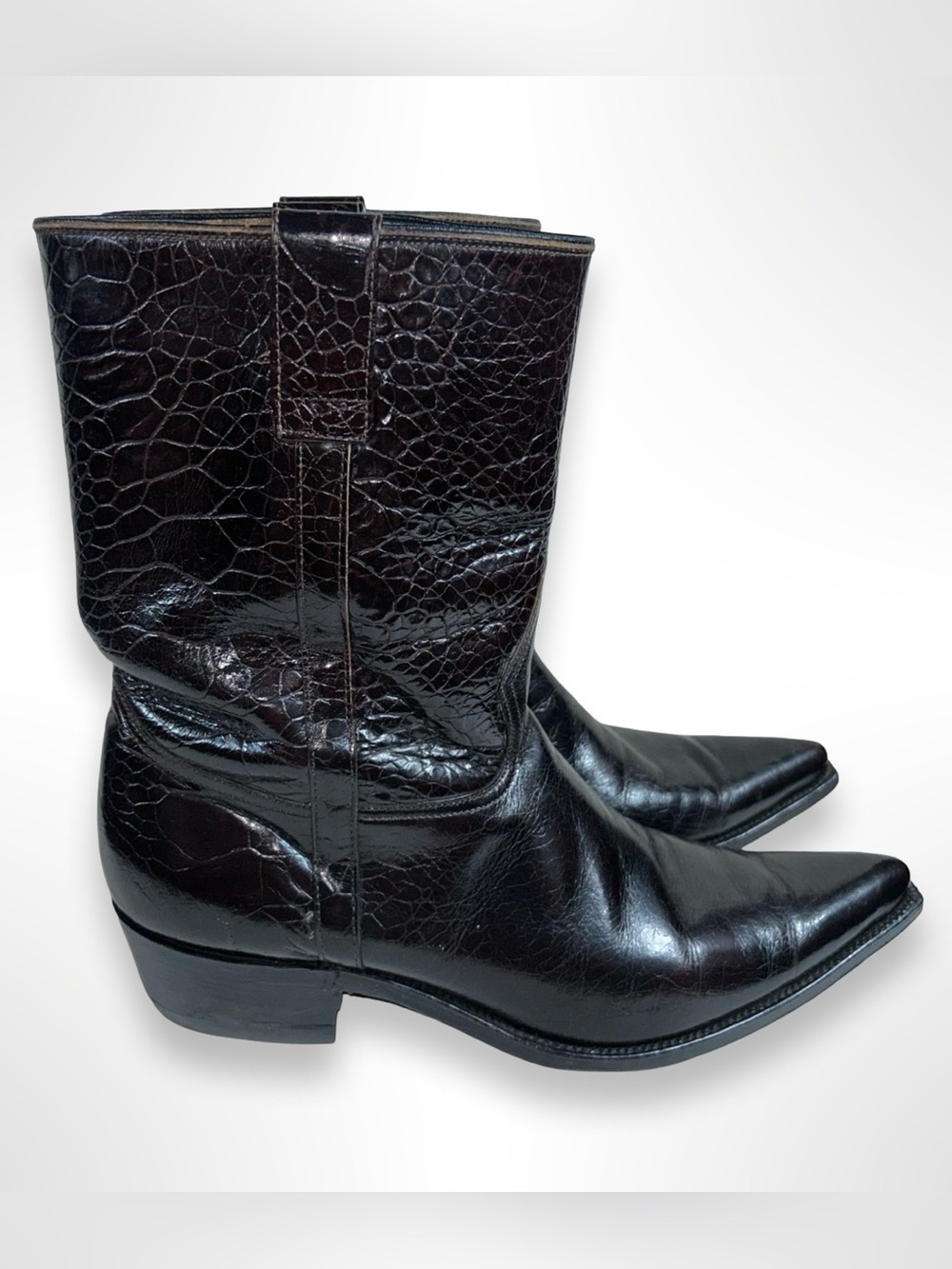 SIETE LEGUAS vintage 70s sea turtle print western boots
